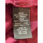 A Byer 90s Y2K Burgundy Crushed Velvet Black Tie Up Back V-neck Dress L Holiday Photo 11