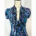 HeartSoul Y2K Baby Doll Ruffle Short Sleeve Top Blue Multi M Size M Photo 6