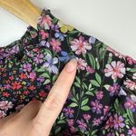 1. State  Womens Floral Blouse Sz Large‎ Ruffle Mock Neck Flutter Sleeve Casual Photo 3