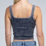 Zenana Outfitters 2 Piece Reversible 2-Way Neckline Washed Ribbed Cropped Tank Top Photo 2