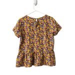 Molly Bracken  Floral Short Sleeve Blouse Sz Medium‎ Polyester Tiered Cottagecore Photo 1