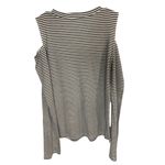Lush Clothing Lush Cold Shoulder Black and White Striped Top‎ Size Medium Business Casual Boho Photo 3