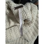 Free People  Oversized Turtleneck Sweater Cream Textured Knit  XS (Oversized) Photo 4