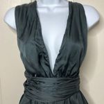 NWT Subdued Deep V Neck Wrap Around Romper (London Green) Photo 5