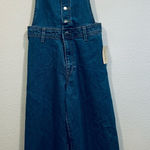 NWT Wide Leg Denim Overalls 6 Blue Photo 0