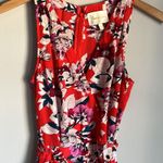 Yumi Kim  - Red Floral Print Silk Jumpsuit Photo 3