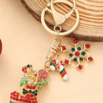 Christmas rhinestone, stocking key, ring bag, charm Red Photo 0