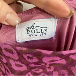 Oh Polly  Purple Leopard Print Mesh Ruched Bodycon Dress Size 2 Photo 4