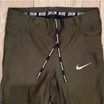 Nike Woman's 7/8 Running Green Leggings Photo 2