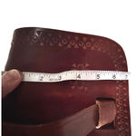 True Vintage 60's Hand Tooled Stitched Leather Crossbody Western Boho Saddle Bag Brown Photo 14