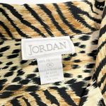 Jordan  Animal Print Blouse Womens‎ Medium Mobwife Retro Safari Classic Roll Tab Photo 5