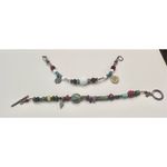 Mixed stone and bead bracelet silver Photo 1