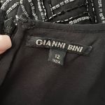 Gianni Bini Brynn Halter Neck Sequin Sheath Mini Dress Black Sz 12 Photo 3