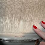 Dagne Dover Grey Pebbled Leather Crossbody Bag Rose Gold Hardware Photo 3