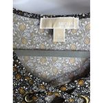 Michael Kors  Woman's Size Med Tunic Stretch V-neck Bell Sleeve Floral Brown Photo 4