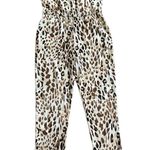 WAYF Leopard Print Jumpsuit Tan Brown Strapless sz M Photo 1