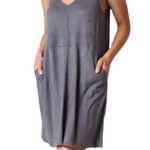 White Crow  suede casual short dress with pockets sleeveless women’s Size Medium Photo 10