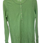 Aerie  lime green long sleeve cotton Henley NWT Photo 0