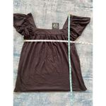 Chaser NWT! Black Flutter Sleeve Square Neck Tee Medium Photo 3