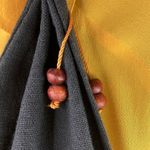 Hippie Festival Boho Colorful Shoulder Bag Women’s M Elephant Detail Tassels Black Photo 5