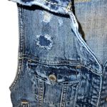 American Eagle distressed denim vest women’s small Photo 1