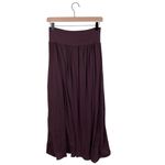 Garnet Hill  Favorite Maxi Knit Skirt Size Medium Petite Dark Purple Cotton Modal Photo 2