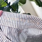 American Eagle  Pinstripe Stripe White Tapered Pants High Waist 4 Regular Photo 9