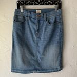 J Crew Denim Skirt Womens 28 Blue Knee Length Casual Stretch Jean Pencil Photo 0