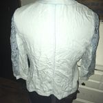 Chico's  1 Lace chambray light blue jacket Photo 1