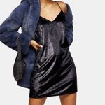 Topshop  Glitter Velvet Slip Mini Dress New With Tags Photo 0