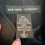New York & Company Classic Wool Black Puff Shoulders Career Jacket Blazer Size 2 Photo 3