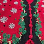 Vintage Work in Progress Embroidered Sweater Vest sz M Christmas Red Size M Photo 1