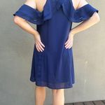 Nordstrom Dee Elly Shoulder Detail Swing A Line Dress Navy - size Large Photo 9