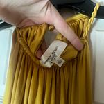 Ronny Kobo Estera Yellow Gold Halter High Neck Maxi Gown Size L Side Slit Size L Photo 4