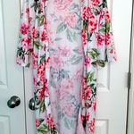 Show Me Your Mumu one size robe white with floral design short sleeve Photo 0