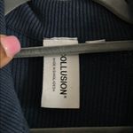 Collusion Navy Ribbed Top/Jacket Blue Size 12 Photo 5