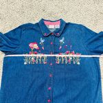 Bobbie & Brooks Bobbie Brooks Vintage Floral Heart Valentines Day Denim Y2K Short Sleeve Top Photo 5