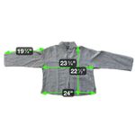 Eileen Fisher  Charcoal Linen Blend Band Collar Button Up Blouse | S Photo 5