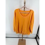 Aerie yellow orange women’s sweatshirt size medium 100% cotton Photo 9