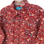 Cowgirl Hardware Western Floral Sequin Shirt Pearl Buttons Women's L Red Dainty Size L Photo 1