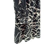 Parker Silk Long Sleeve Surplice Mini Dress Size XS Black Tan Print Tiered Photo 1