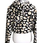 Wild Fable BLACK ANIMAL PRINT URBAN CROPPED HOODIE SMALL Photo 1