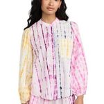 Charina Sarte Holi Long Puffed Sleeves Tie Dye Button Photo 0