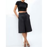 Jaded London Pinstripe Goliath Baggy Shorts, Black, W36 Photo 1