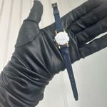 Lucerne Vintage Blue Leather Strap Watch | Classic Gold Photo 5