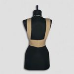 Nasty Gal Go For Knit Ribbed Bralette Halter Plunge V-neckline Oatmeal Beige L Photo 2