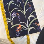 Anthropologie Maeve, The Colette Cropped Wide-Leg Pants, Navy Floral, Size 28P Photo 8