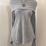 Studio I Grey off over the shoulder sweater shirt top blouse-L Photo 2