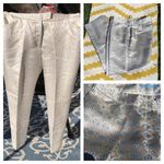 Antonio Melani NWOT  Satin Print Tapered Pants 8 Photo 1
