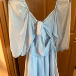 Beautiful boutique blue flowy tie back dress Photo 2